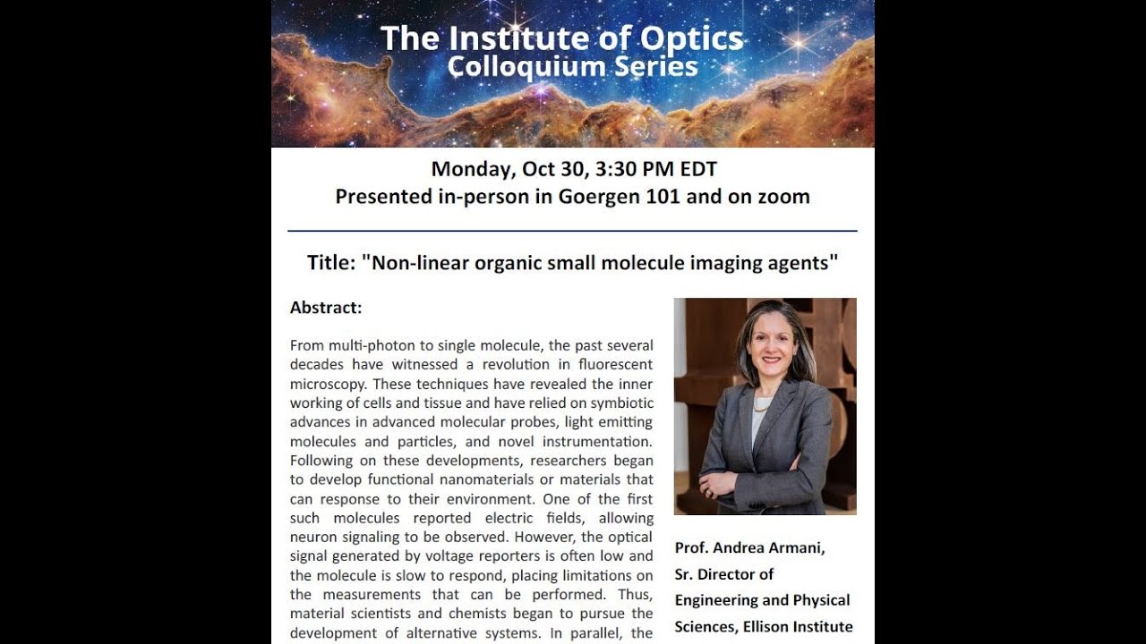 Colloquium 10.30.23: Prof. Andrea Armani presents 