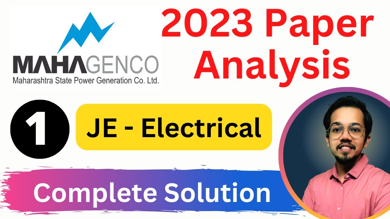 Mahagenco 2023 Paper Discussion | JE Electrical | Part - 1 | Detailed Solution | Complete Paper