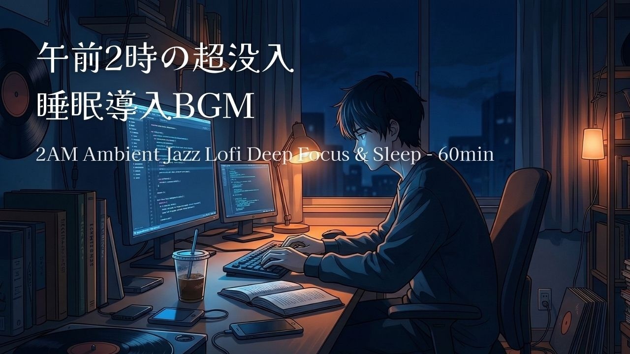 2AM Ambient Jazz Lofi ☕ Deep Focus & Sleep | 午前2時の超没入・睡眠導入BGM