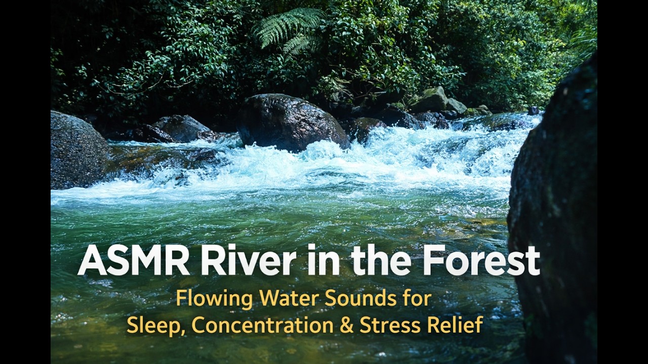 ASMR River in the Forest – Flowing Water Sounds for Sleep, Concentration & Stress Relief