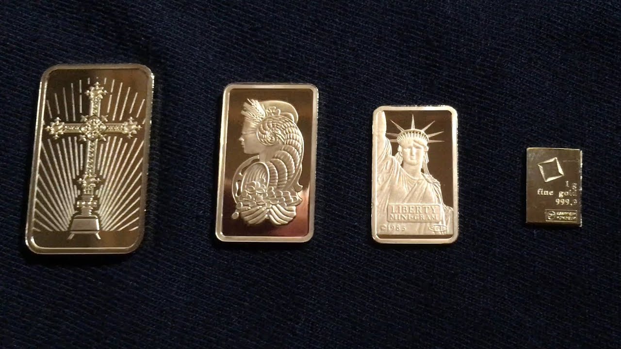 Comparing 10g 5g 2g and 1g pamp gold bars