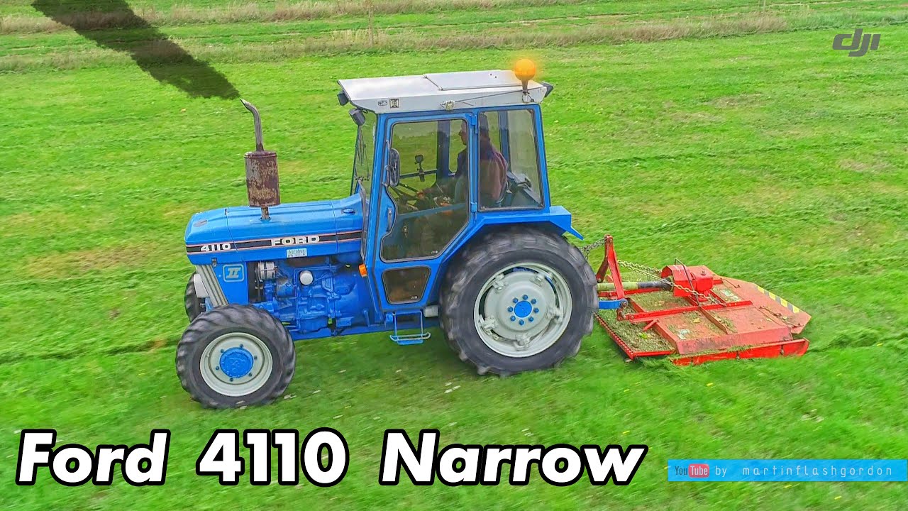 Ford 4110 Narrow mulczer Agric DM 65 ostatnie koszenie trawy w tym sezonie