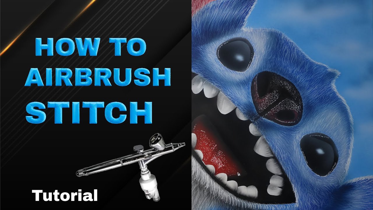 How to Paint Stitch with an Airbrush | Step by Step Tutorial
