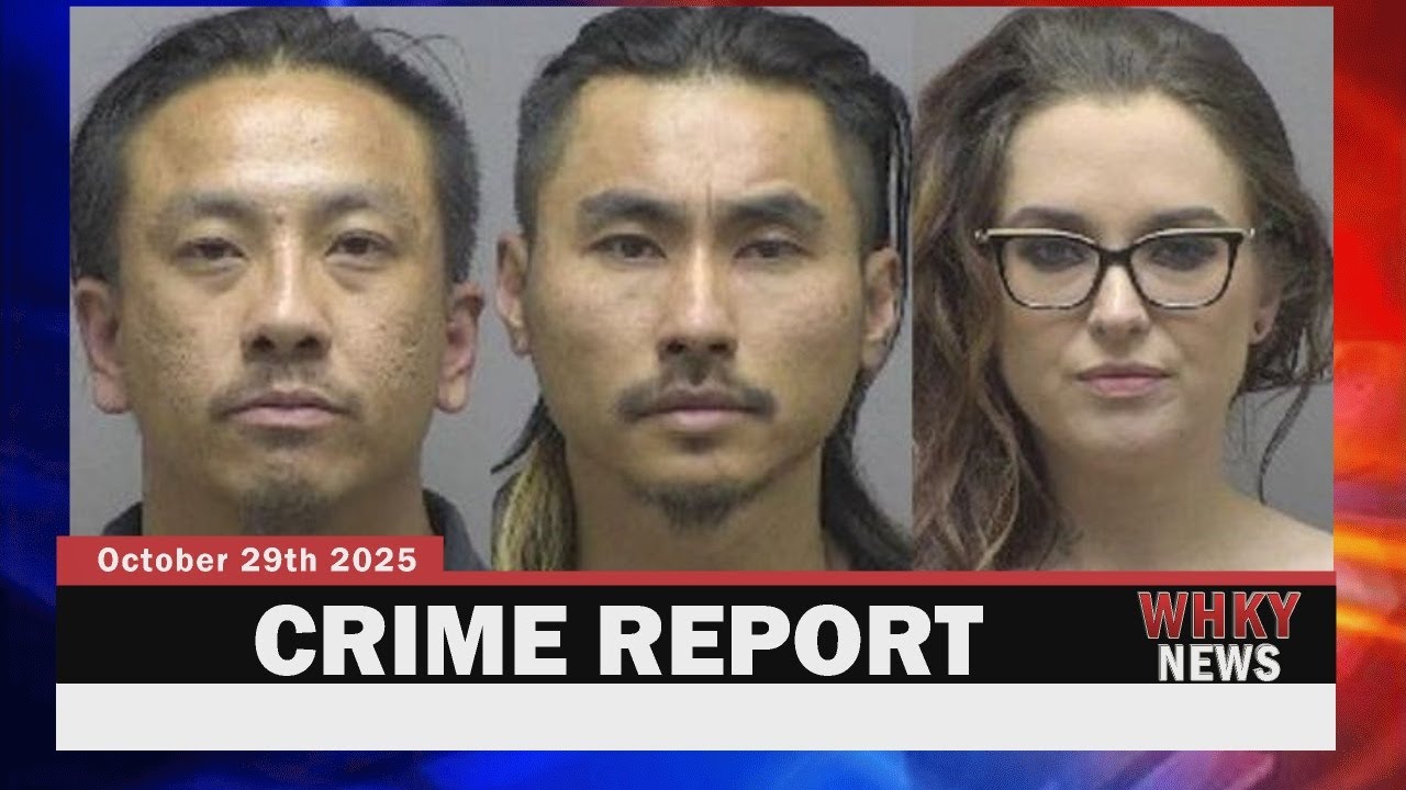 THREE SUSPECTS FROM DIFFERENT COUNTIES CHARGED IN DRUG CASE | WHKY News Crime Report, Weds. 10/29/25