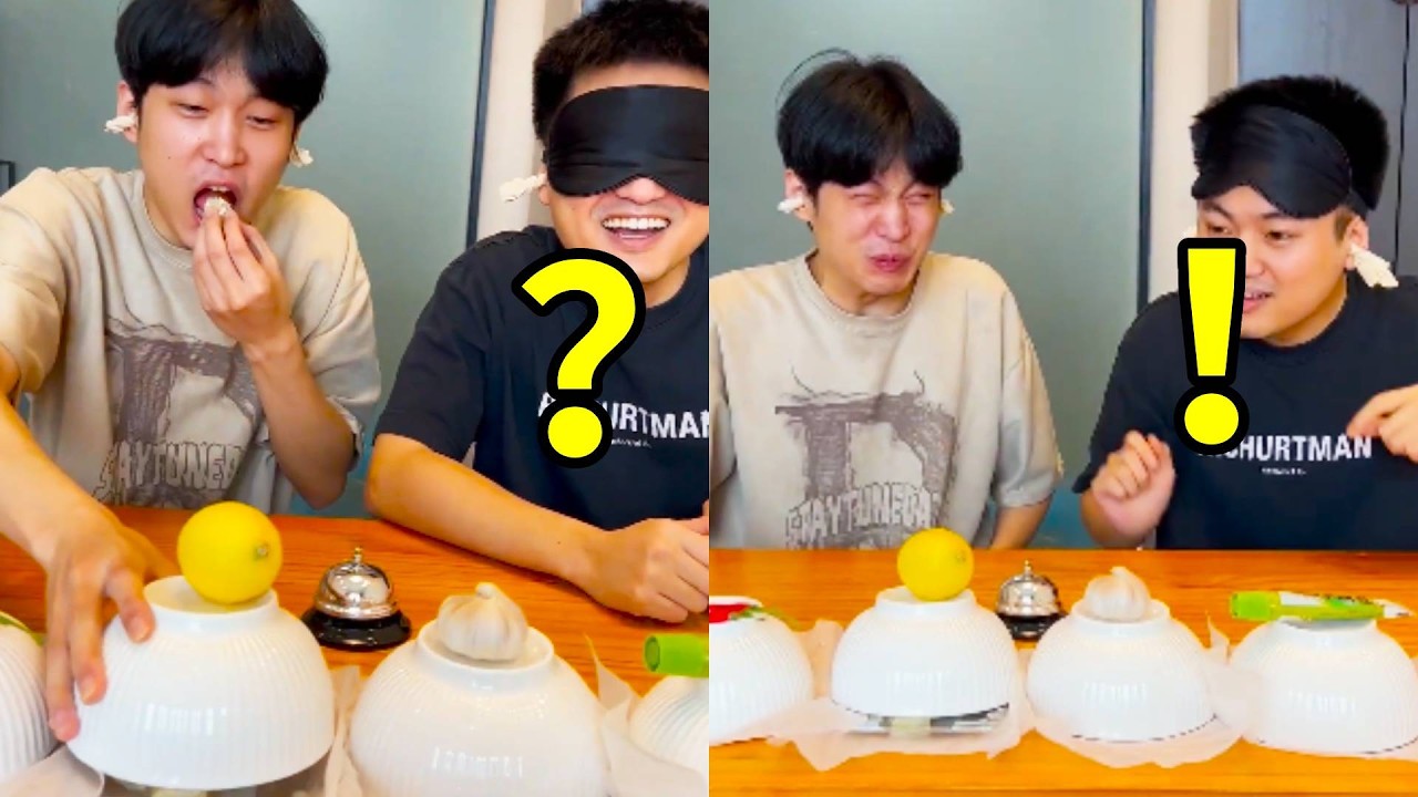 The Great Test of Eating Without Making a Sound！#funny #challenge #familygames #prank