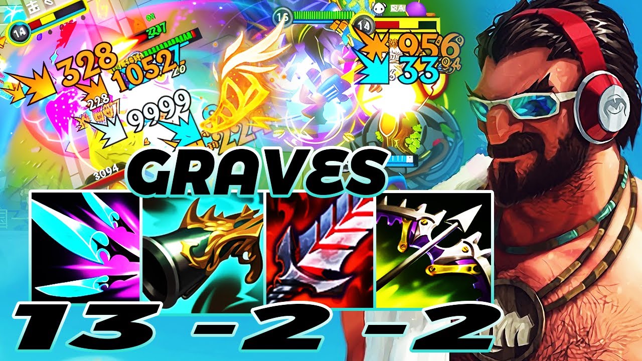 WILD RIFT GRAVES ADC GAMEPLAY | 13 -2 -2 MVP | TRISTANA BUILD RUNES