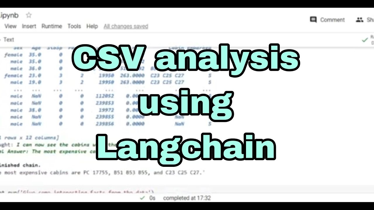 CSV file analysis using Langchain