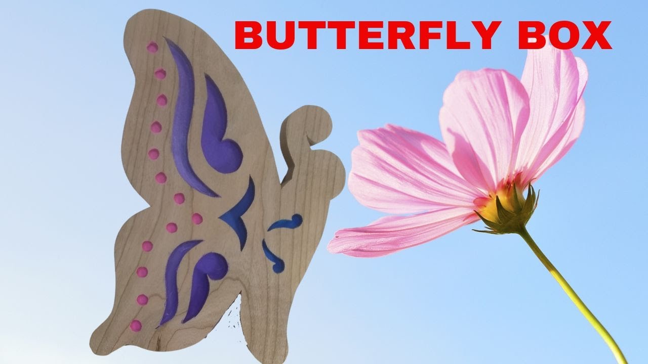 A Butterfly Shaped Box Cut On The Scroll Saw