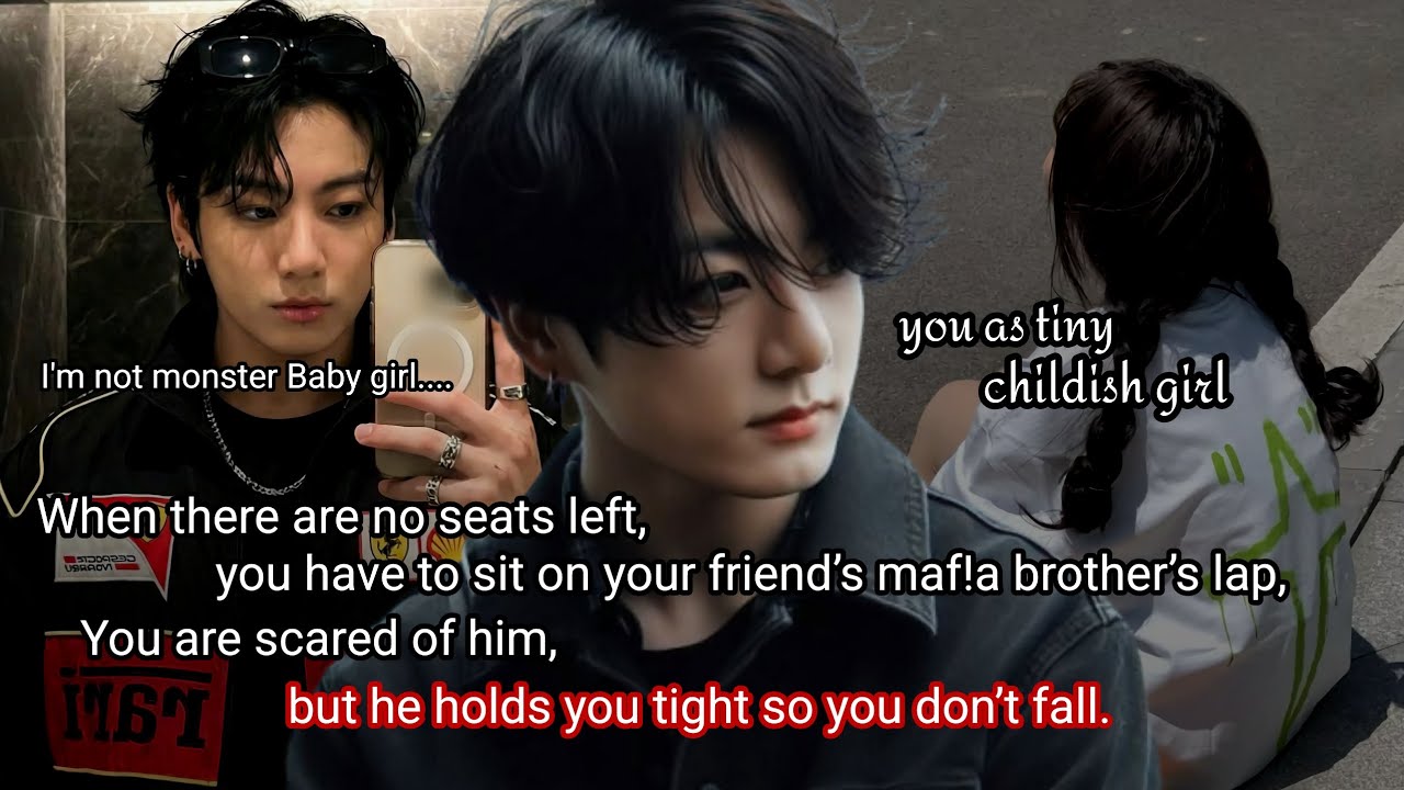When there is no seat left u have to sit on ur friend's maf!a brother's lap u scare of him but he -