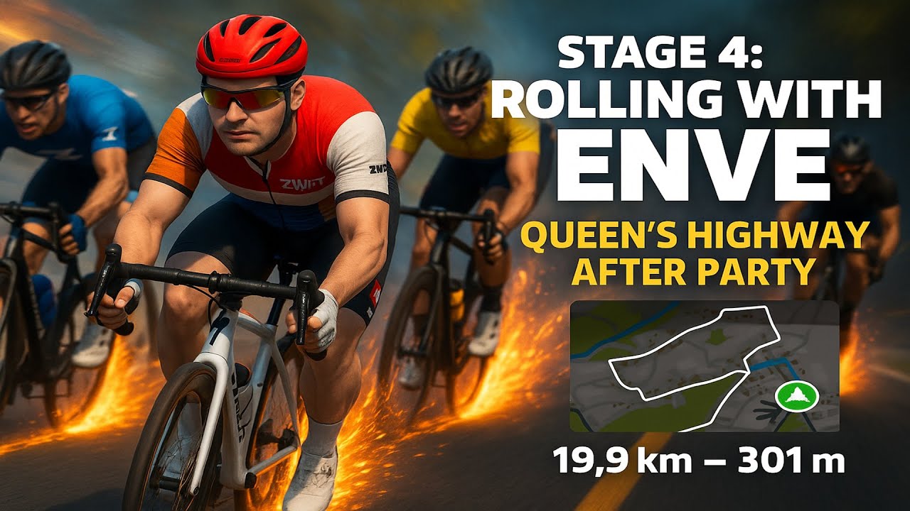 Zwift Race | Stage 4 Rolling With ENVE – Queen’s Highway After Party | Explosive Race 
