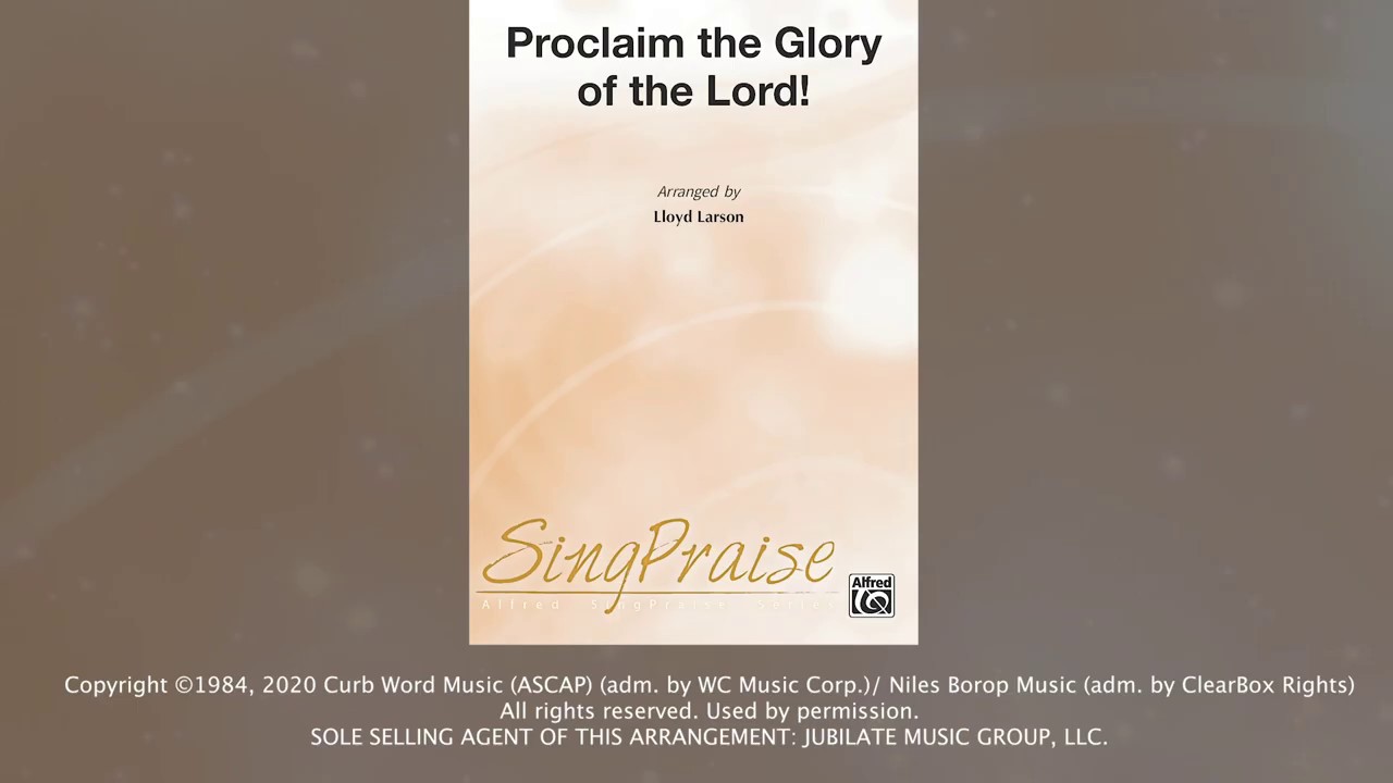 PROCLAIM THE GLORY OF THE LORD!- Digital Reading Session