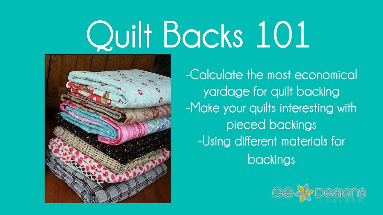 Quilt Backs 101 with Gudrun Erla of GE Designs