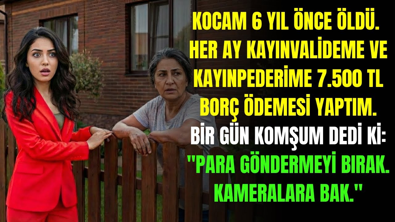Kocam öldü. 6 yıl boyunca kayınvalideme 7.500 TL verdim. Sonra komşum: "Kameralara bak." dedi...