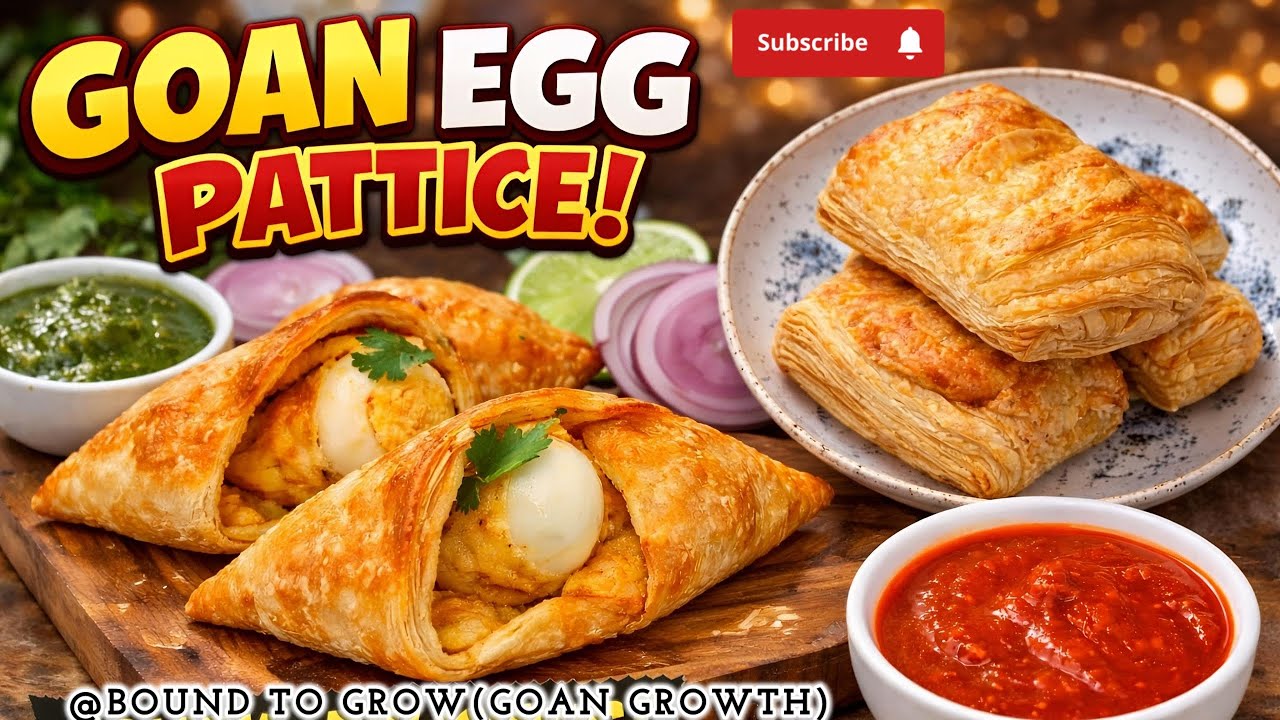 Goan Egg Pattice Recipe | Crispy & Flaky Snack #eggpuffs #pattice #goanrecipe #snacks 