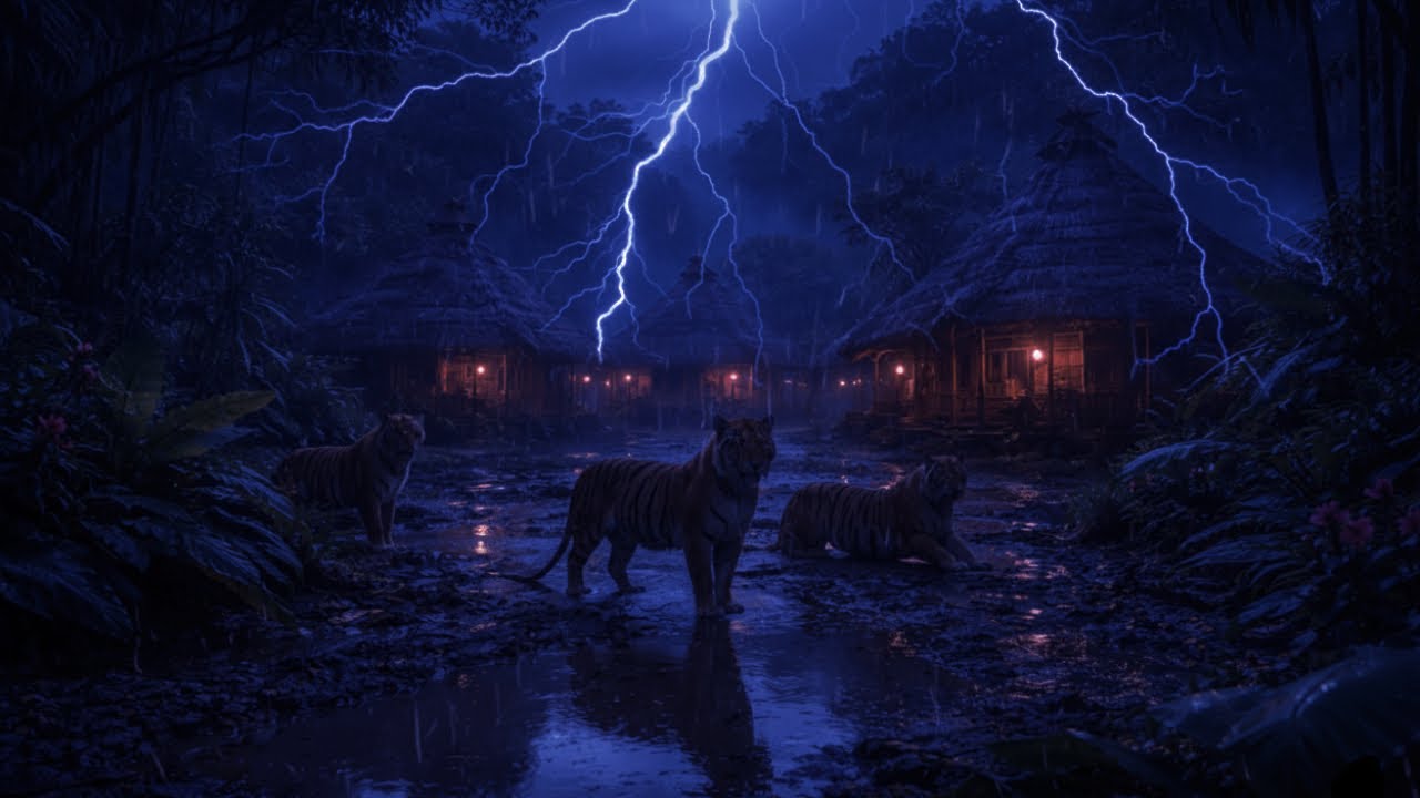 ⚡ Strong Rain Thunderstorm Sounds for Sleeping | Heavy Rain White Noise for Deep Sleep