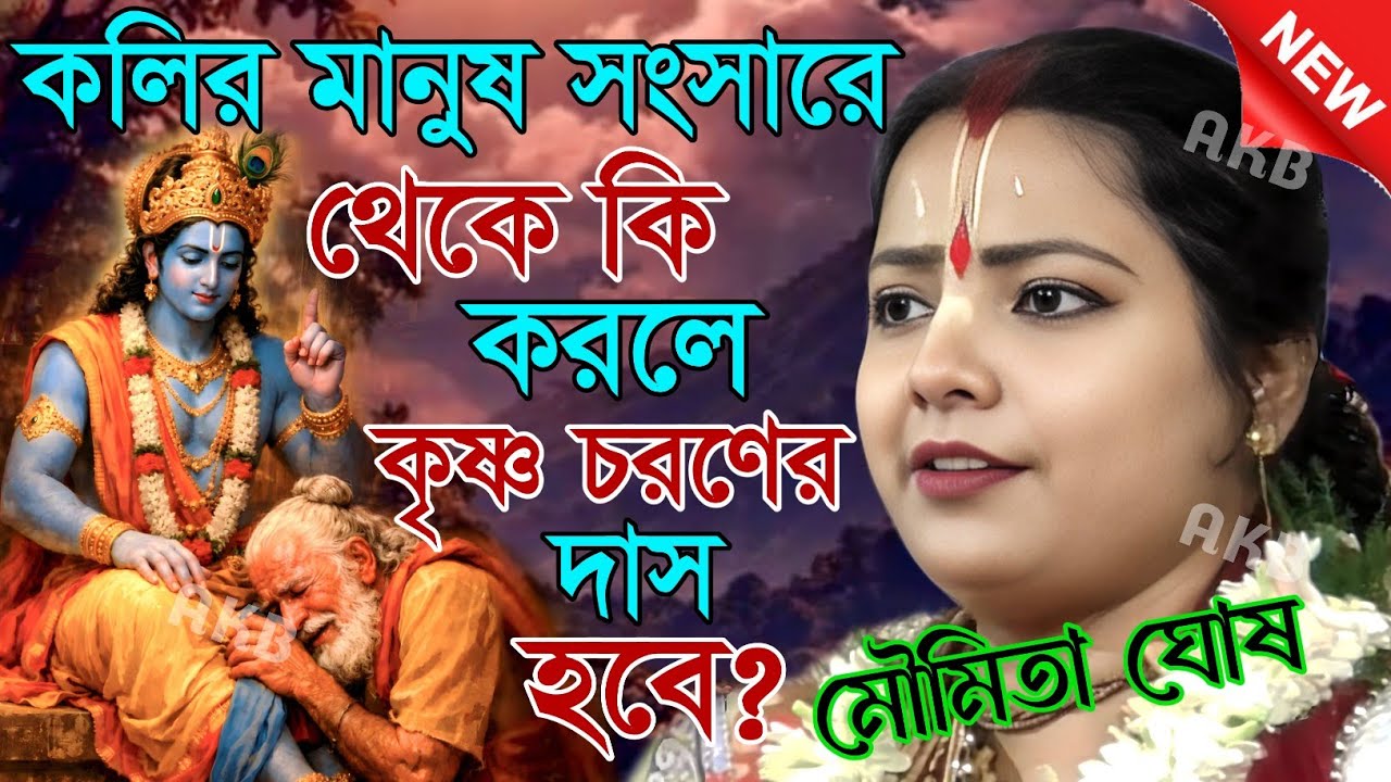 কলির মানুষ সংসারে থেকে কি করলে কৃষ্ণ চরণের দাস হবে? মৌমিতা ঘোষের কীর্তন | Kritaniya moumita ghosh