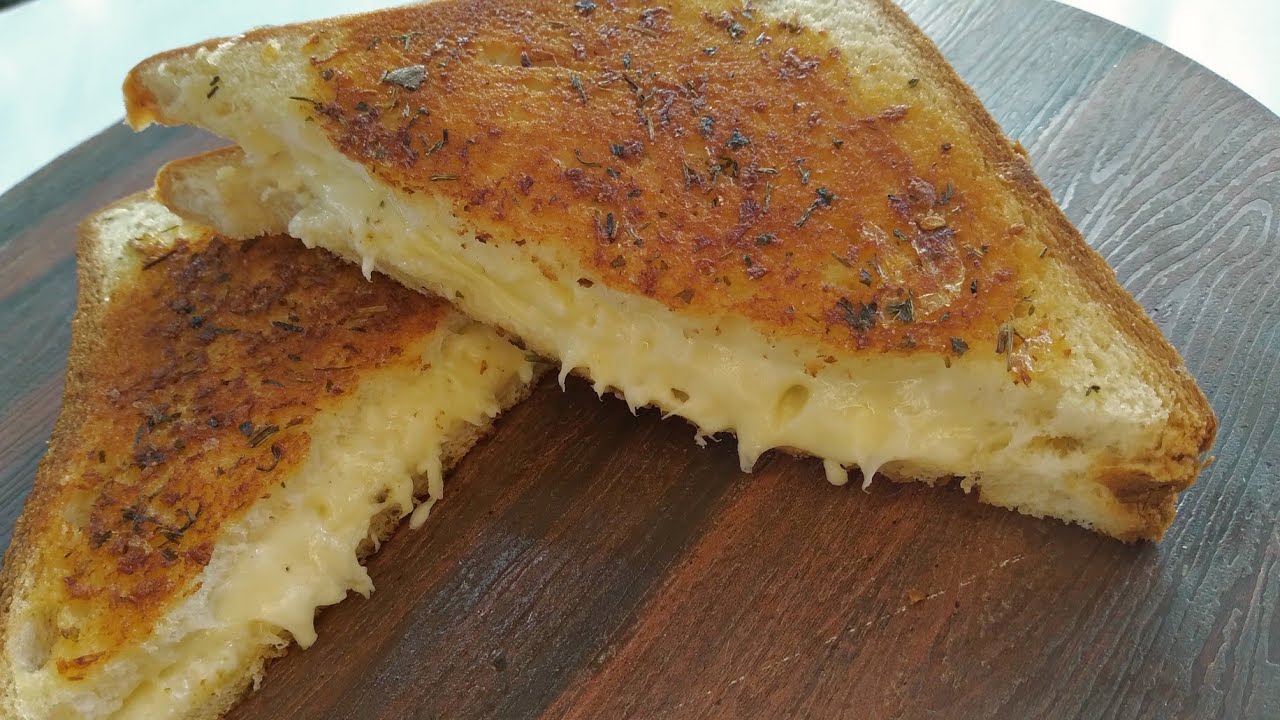 [ASMR] 5 Minutes Cheese Garlic Sandwich Recipe | Instant Cheese Garlic Bread Recipe | Silent Cuisine