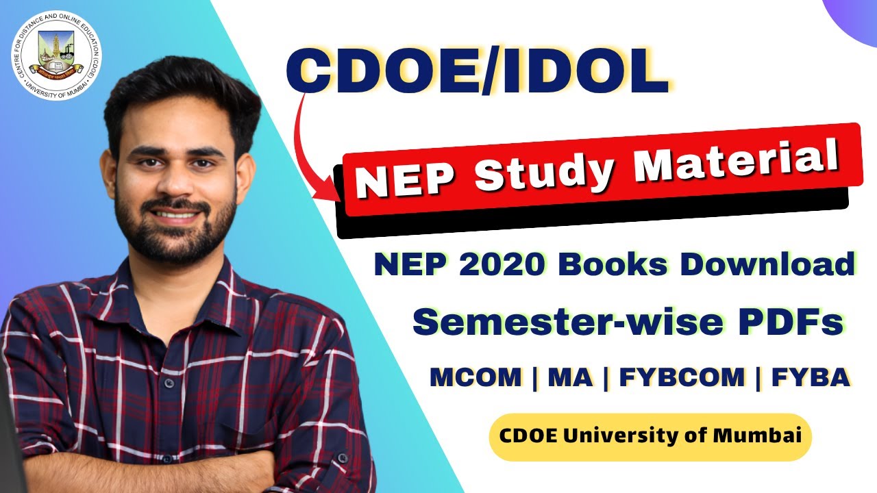 CDOE Mumbai University Book Update 2025 🔔 | NEP 2020 Pattern Study Material