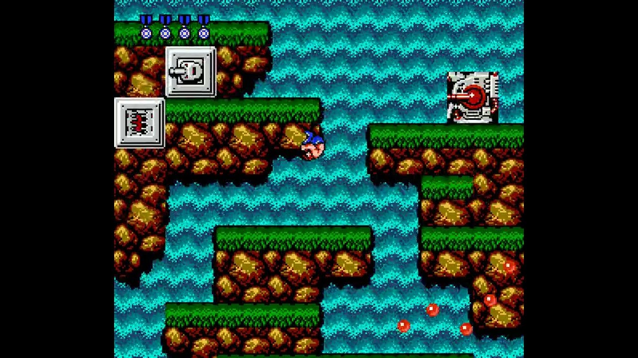 Contra (NES) - Stage 3: Waterfall