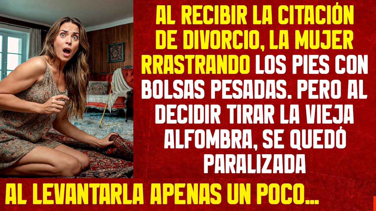 Pero al decidir tirar la vieja alfombra, la mujer se quedó paralizada al levantarla apenas un poco…