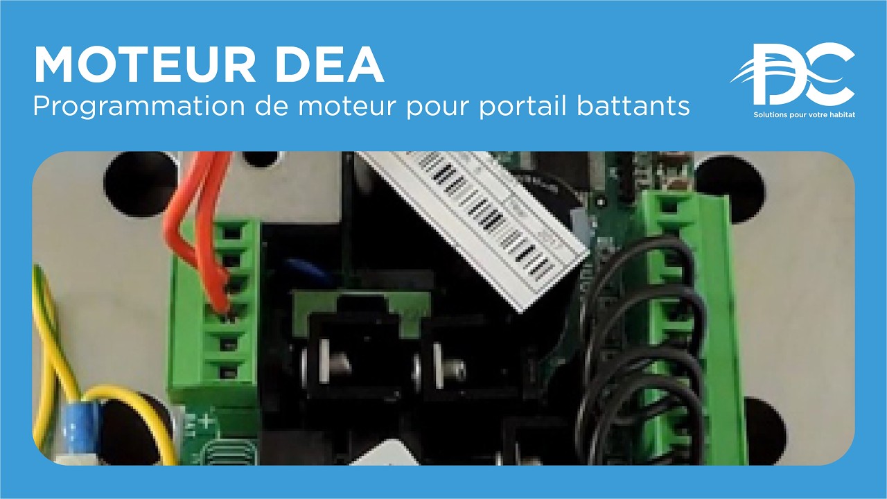 Programmation moteur DEA pour portail battant