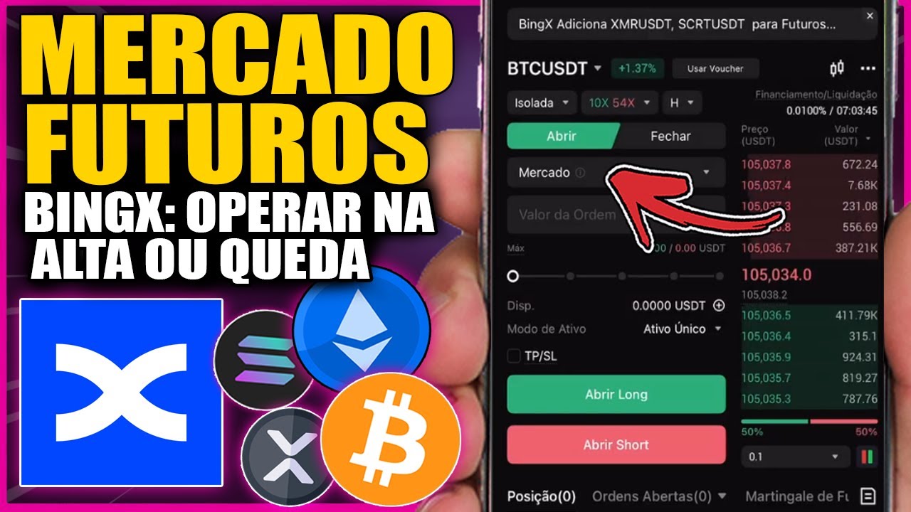 COMO USAR MERCADO FUTUROS NA BINGX | AULA GANHAR DINHEIRO na ALTA ou QUEDA do BITCOIN ou CRIPTOMOEDA