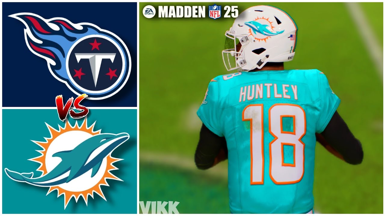 Titans vs Dolphins (Huntley) Week 4 Simulation (Madden 25 PS5)