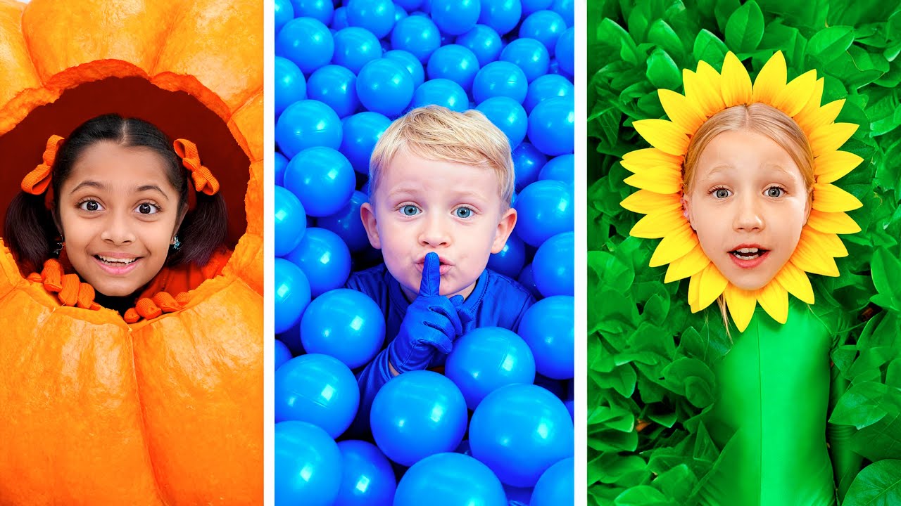 One Colour Hide and Seek Challenge! Who Wins? 🌈
