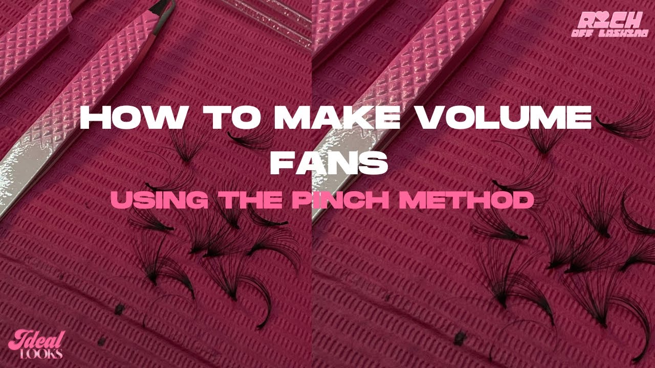 HOW TO MAKE A VOLUME LASH FAN | USING THE PINCH METHOD | VOLUME LASH EXTENSIONS | REAL BREA D 💕