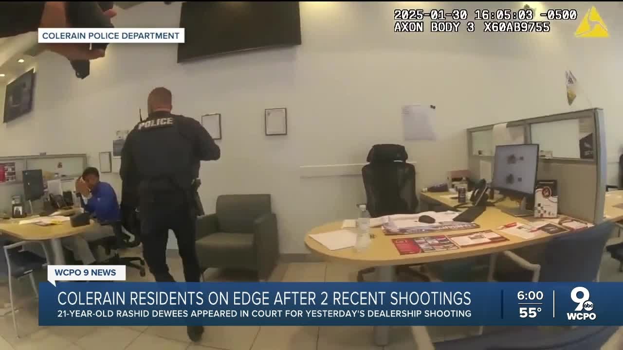 BODY CAM: Shots were fired by employee inside Joseph Chevrolet as Colerain police arrived