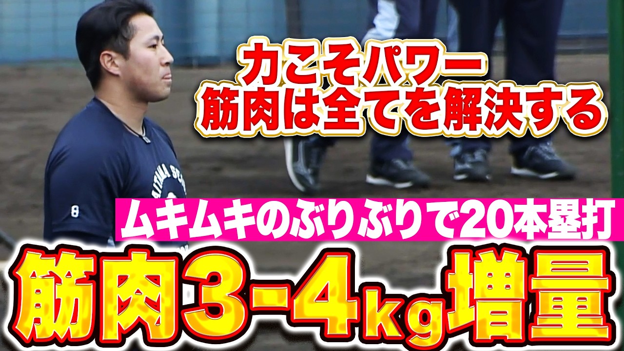 【力こそパワー】渡部聖弥『筋肉3〜4kg増量！ムキムキぶりぶりで20本塁打を目指す！』