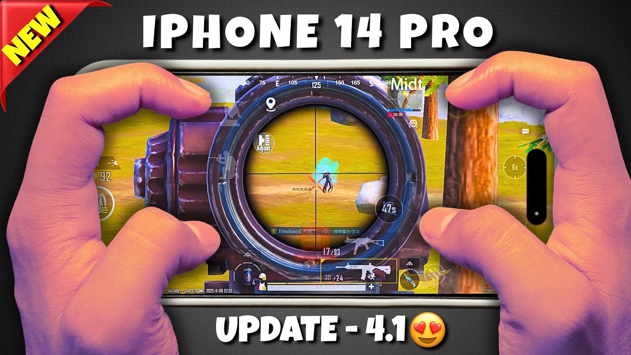 UPDATE 4.1 😍 iPhone 14 Pro HANDCAM 2025 | 120 FPS GAMEPLAY BGMI / PUBG MOBILE