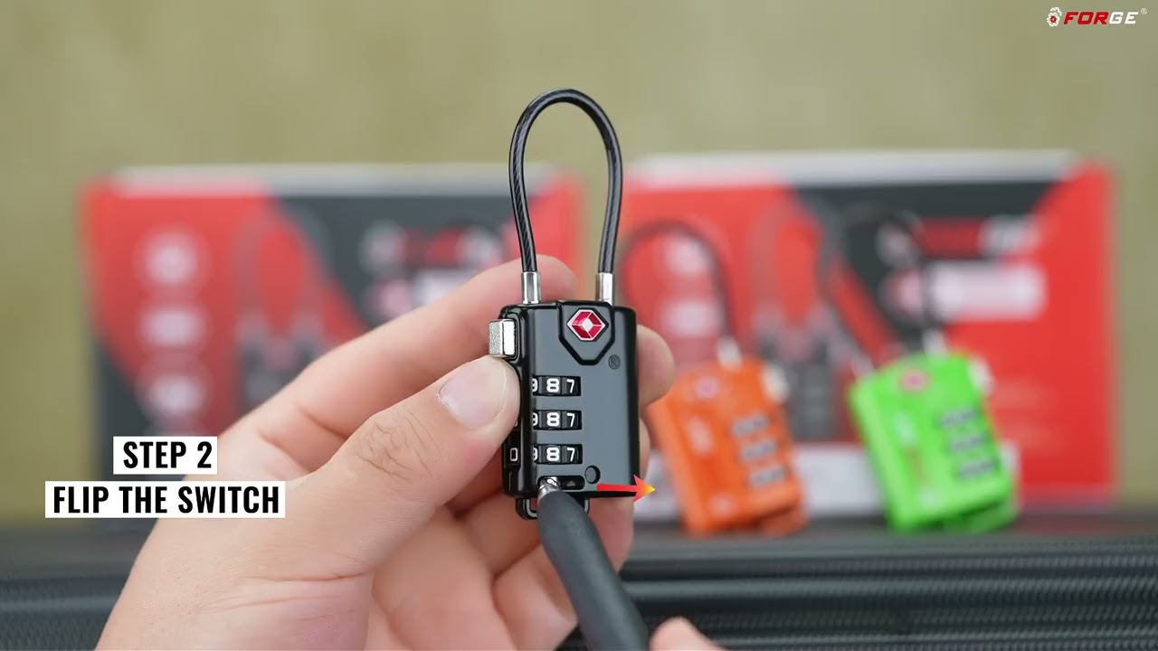 How to change your combination on Forge Eagle Lock 21105 model TSA Lock | Step-by-Step Guide.
