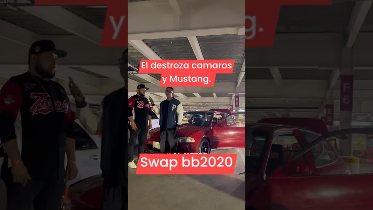 Honda Civic swap bb2020 el destroza camaros y Mustang 
