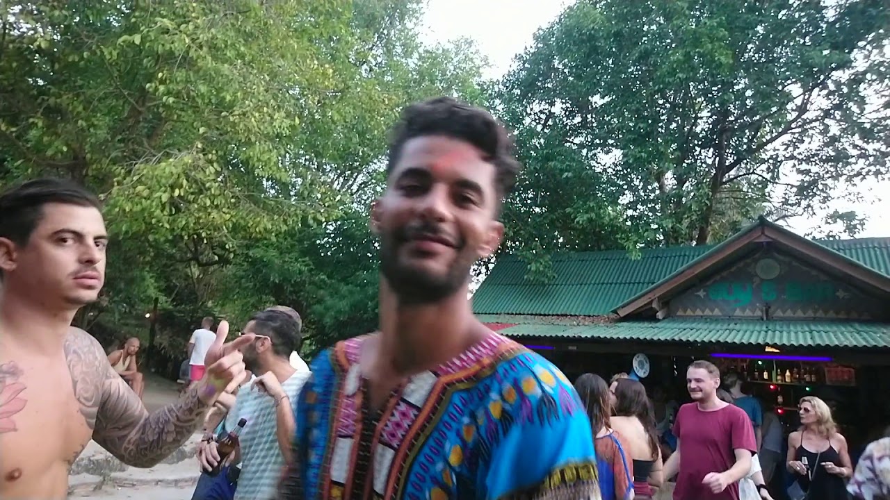 Guy's bar Koh Phangan in morning Underground Techno Party