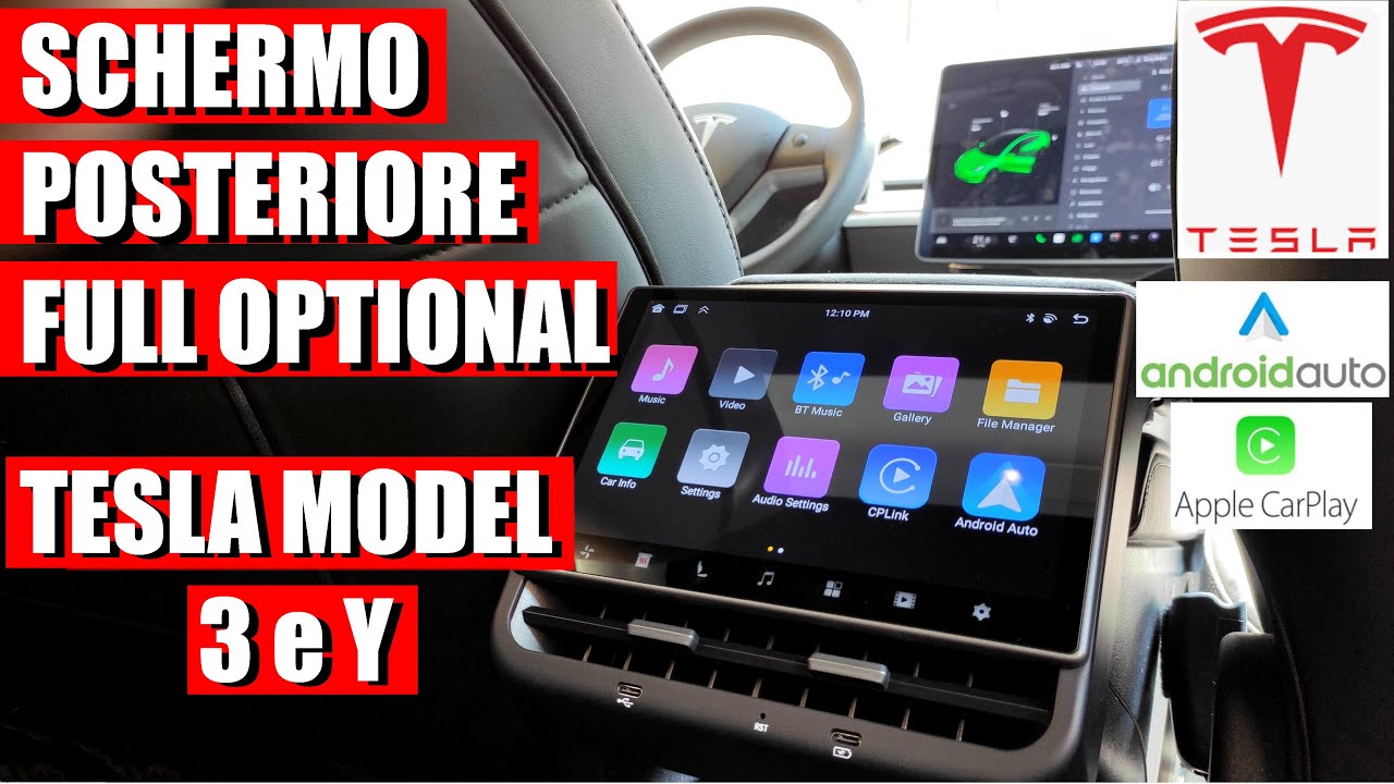 Monto Schermo posteriore su TESLA MODEL 3 e Y #schermotesla #schermoposterioretesla