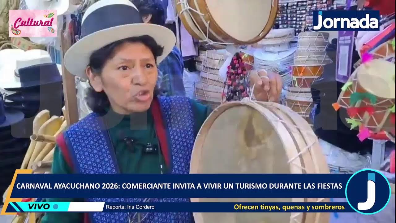 Carnaval Ayacuchano 2026: Comerciante invita a vivir un turismo durante las fiestas carnestolendas.