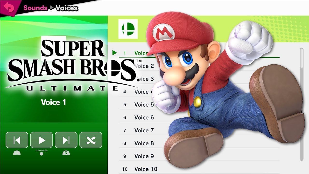 Mario Voices - Super Smash Bros Ultimate