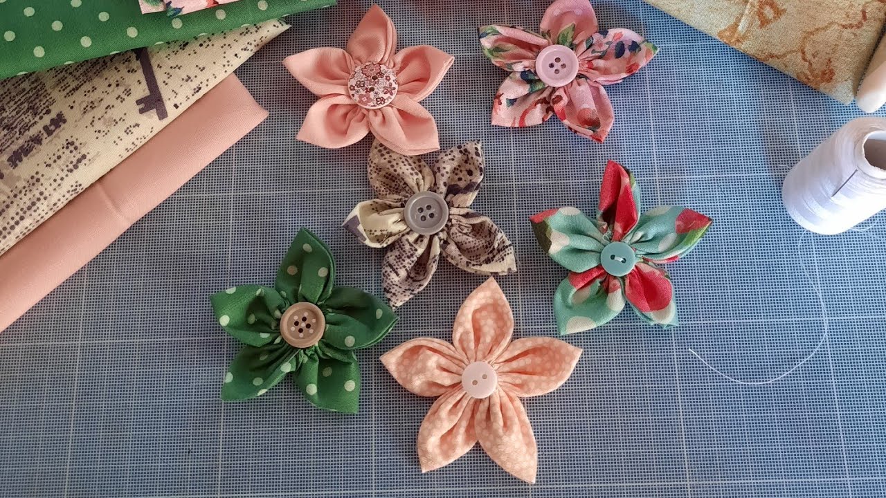 Tuto Fleur en tissu facile