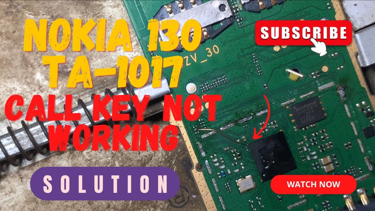 Nokia 130 TA-1017 Call Key Not Working | Solution With One Jumper