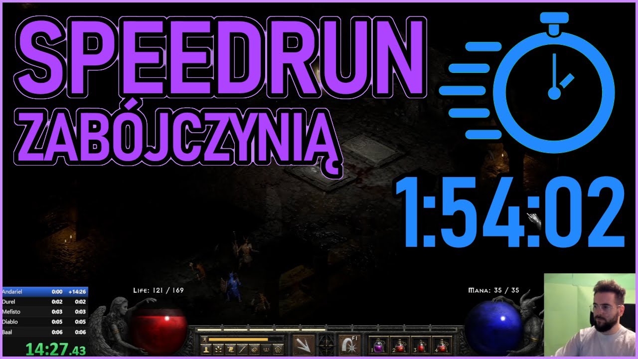 *D2R PONIŻEJ 2 GODZIN* ZABÓJCZYNI SPEEDRUN ANY% NORMAL /P1 DIABLO 2: RESURRECTED