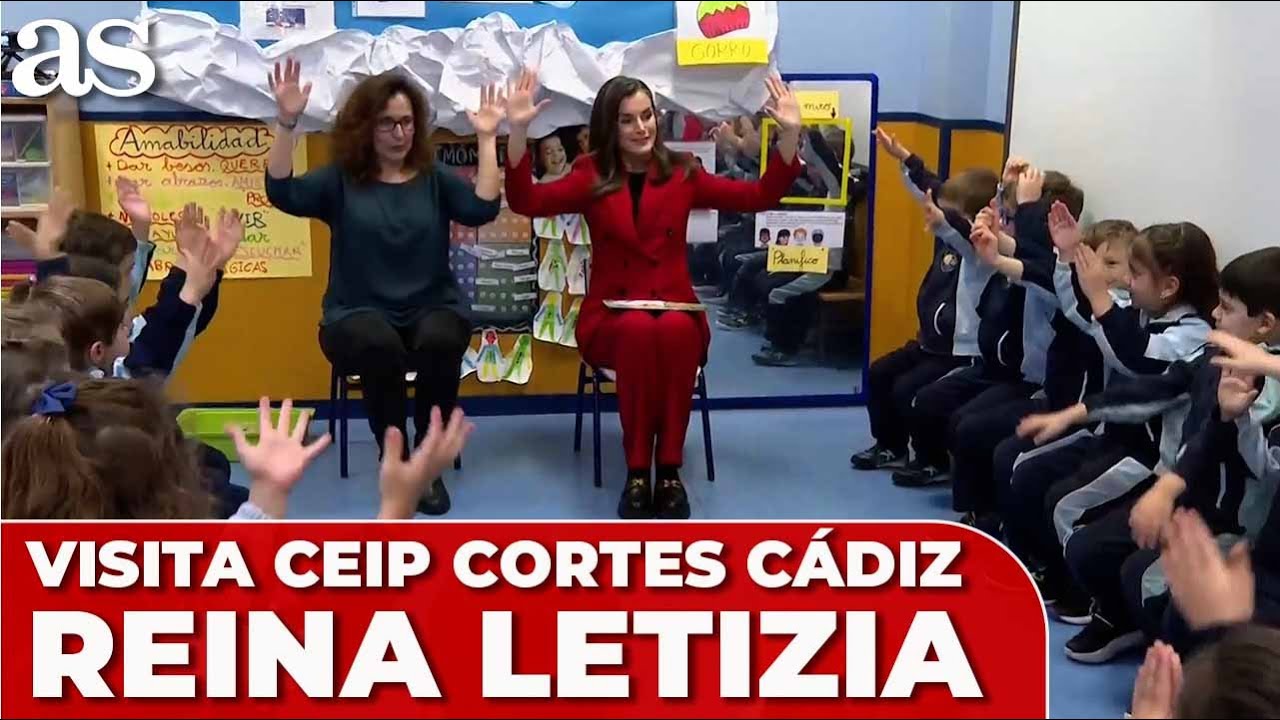 La REINA LETIZIA visita el CEIP CORTES DE CÁDIZ