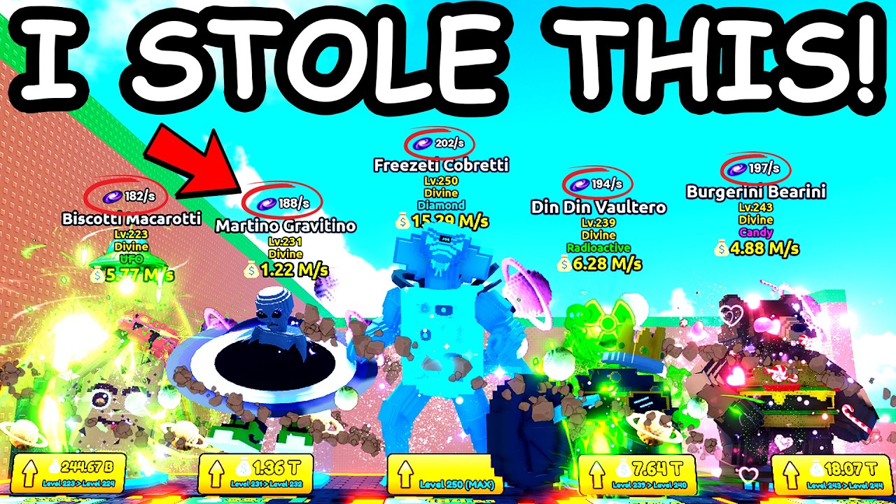 I STOLE NEW GALAXY TRAIT Brainrots in Escape Tsunami...