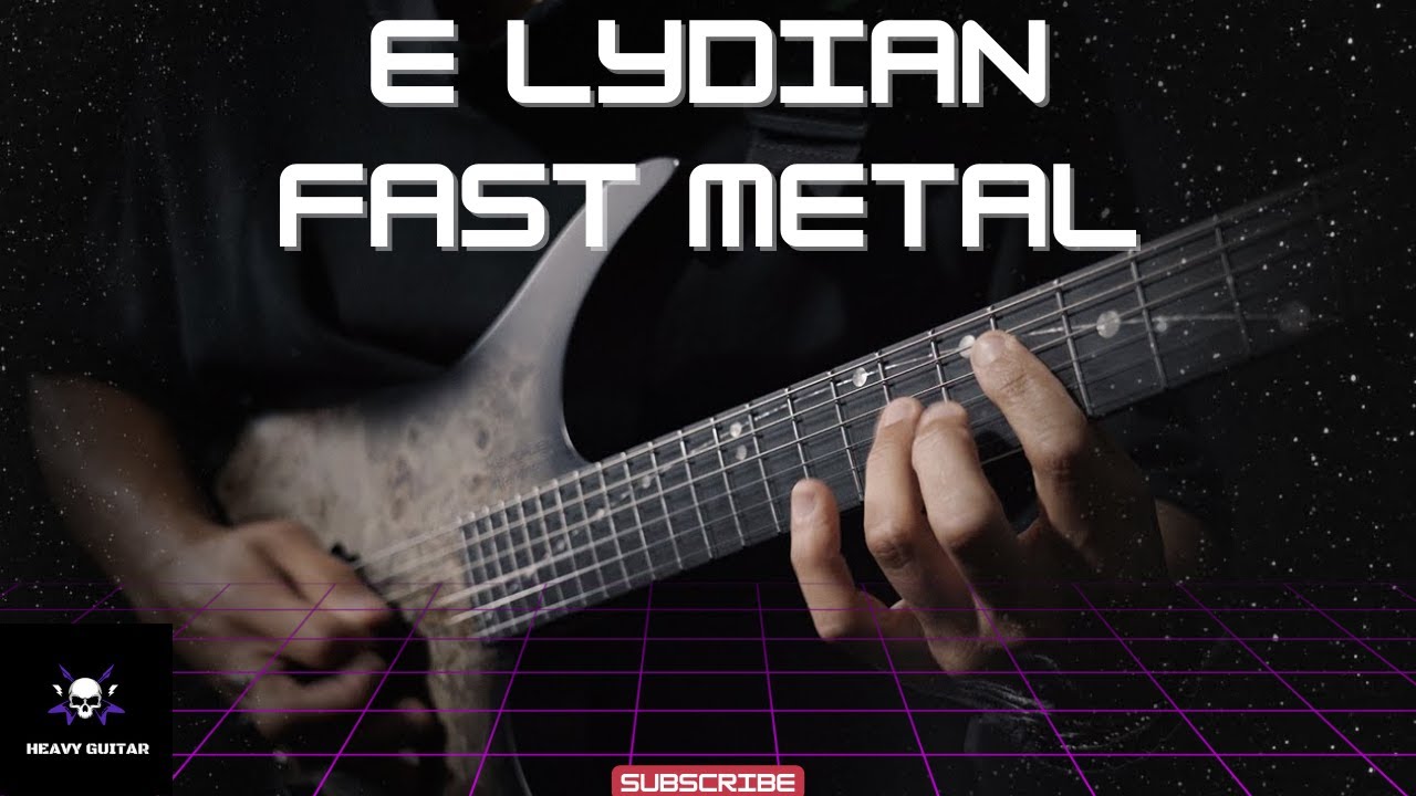Fast Metal  E lydian  Guitar modal backing jam track
