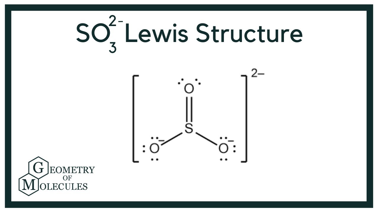 SO3 2- Lewis Structure (Sulfite Ion)