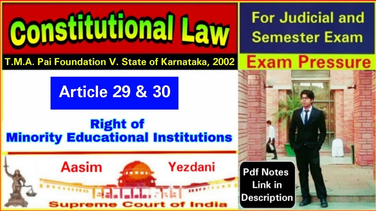 T.M.A. Pai Foundation V. State of Karnataka, 2002 | Article 29 & 30 | | Aasim Yezdani |