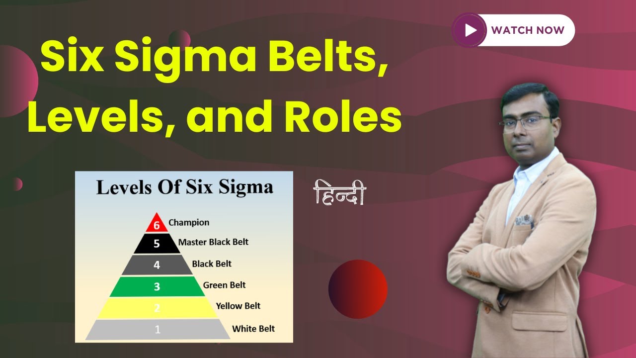 Six Sigma Belts, Levels, and Roles (Explanation on Digital Board)
