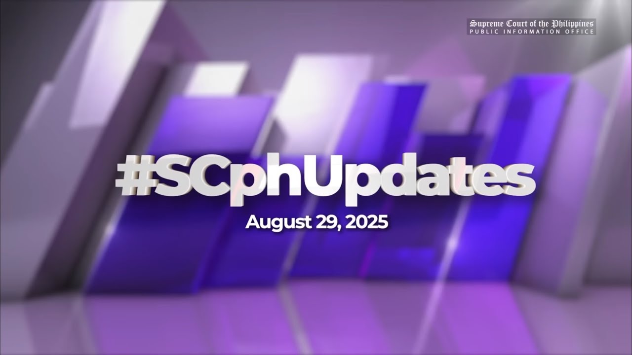 Here’s the latest from the Supreme Court of the Philippines, August 29, 2025
