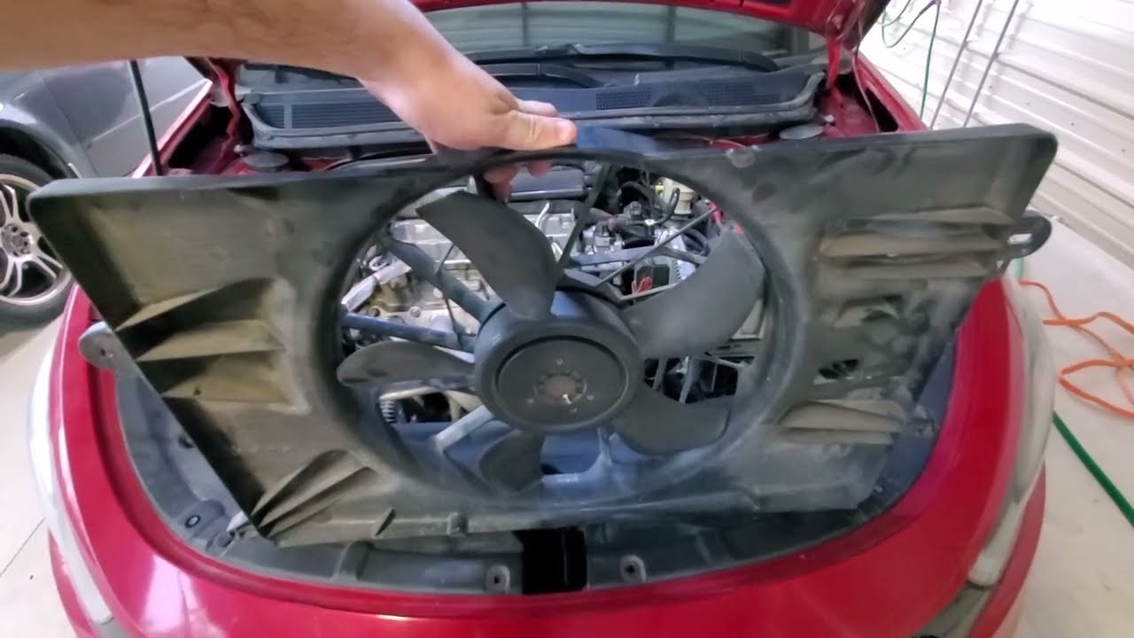Dodge Dart COOLING FAN Replacement *HOW TO* No coolant draining required