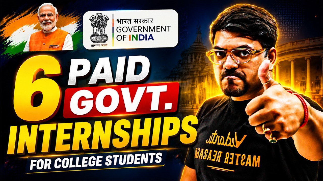 Top 6 Paying Government Internships for College Students 💰 | Any Stream | Harsh Sir
